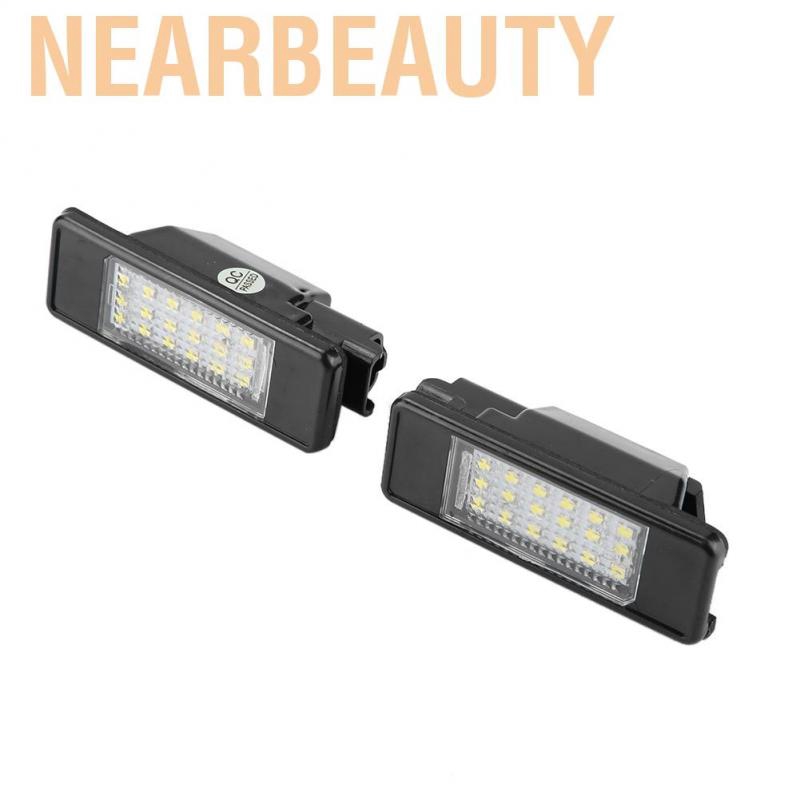 Nearbeauty 1 Pair LED Number PC Car License Plate Light Lamp Fit for PEUGEOT