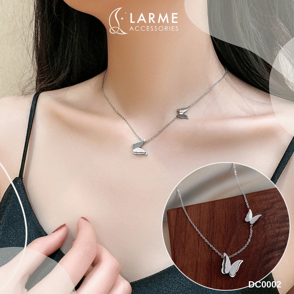 Vòng cổ nữ, dây chuyền nữ mặt hình bướm Larme accessories - DC0002