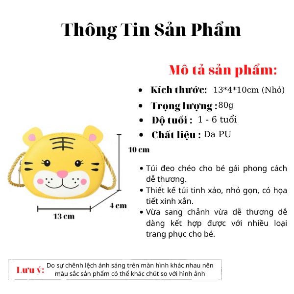 Túi Đeo Chéo Mini Hình Thú Xinh Xắn Dễ Thương Cho Bé