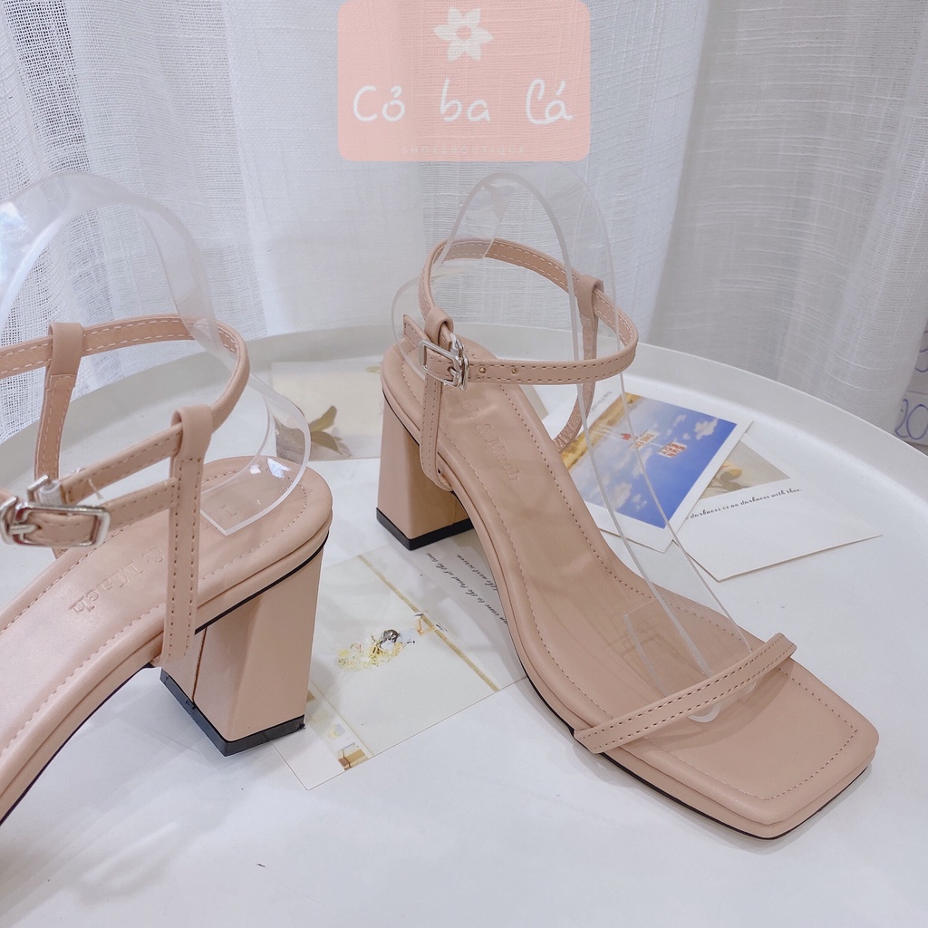 GIÀY CAO GÓT NỮ COBALA SHOES - GIÀY SANDAL NỮ THỜI TRANG GÓT VUÔNG QUAI MẢNH 7CM TALON 2 LỚP - G21121600