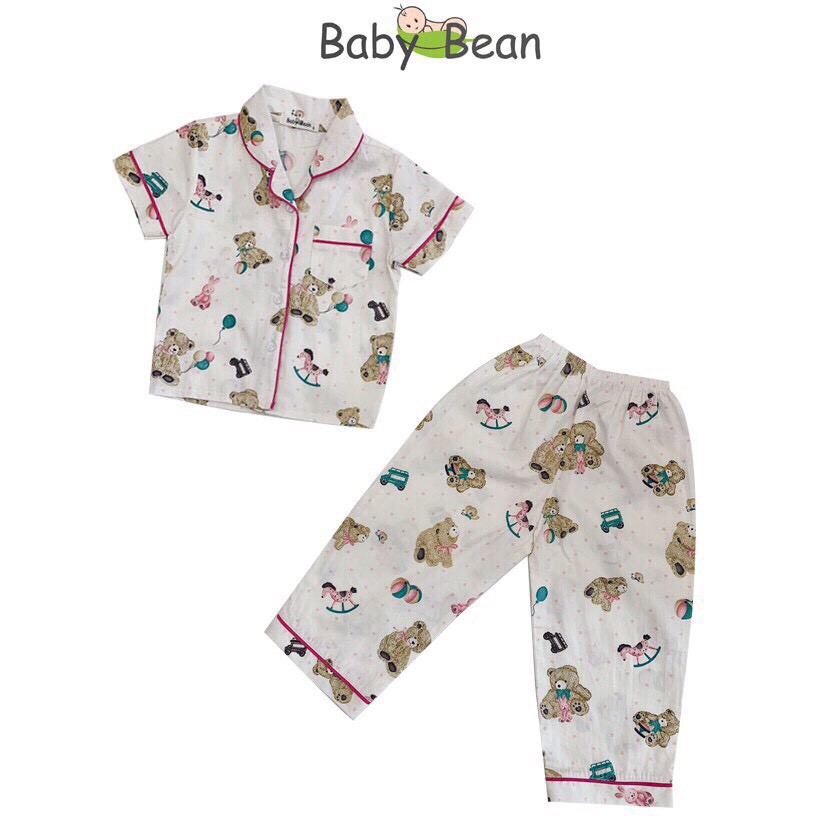 [MÃ THƯƠNG HIỆU YÊU THÍCH Voucher giảm 10%] Đồ Bộ Pyjama Cotton mát mẻ Bé Gái BabyBean  (35kg-55kg)