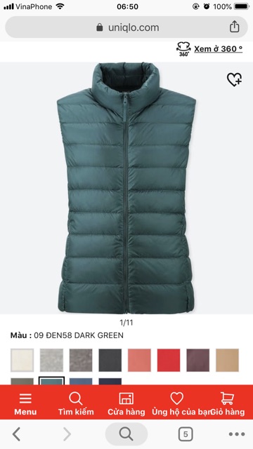 Áo gile lông vũ  cho  nữ uniqlo | BigBuy360 - bigbuy360.vn