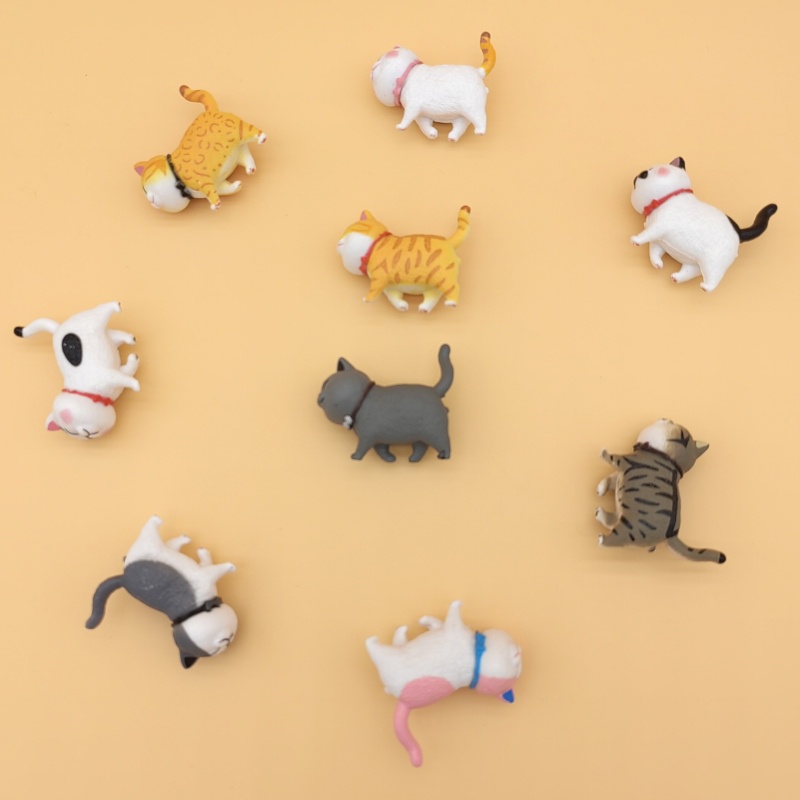 Nam Châm Gắn Tủ Lạnh Hình Đầu Mèo 3D Dễ Thương 9 Kiểu Nhật Bản