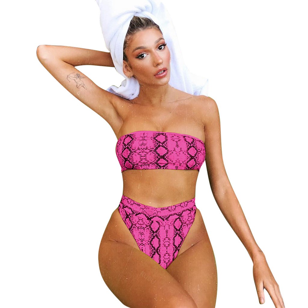 Đồ Bơi Trễ Vai Hoạ Tiết Da Rắn Cho Phái Nữ | BigBuy360 - bigbuy360.vn