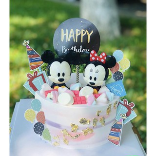 Phụ kiện trang trí bánh sinh nhật_Trang trí cặp chuột Mickey