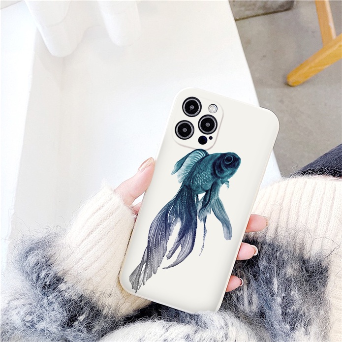 [ IPHONE ] Ốp Lưng Silicon Màu Bảo Vệ CAMERA Cá cảnh  ốp iphone 12 pro /x/ 8plus/11 pro/11/12 pro max/13/promax tr343