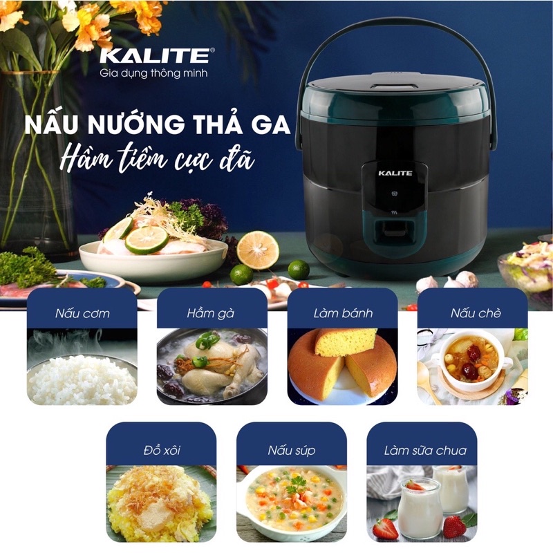 NỒI CƠM ĐIỆN CƠ 1,8L KALITE KL-619 BẢO HÀNH CHÍNH HÃNG 12 THÁNG