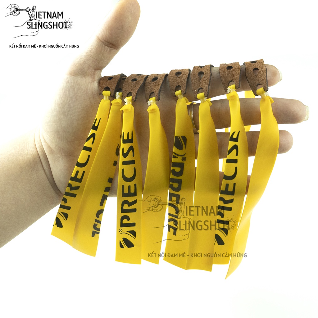 5 Thun ná cao su, dây ná chính hãng precise 2 lớp cột sẵn dày 0.75mm độ chính xác cao, đường đi chuẩn [V3R]