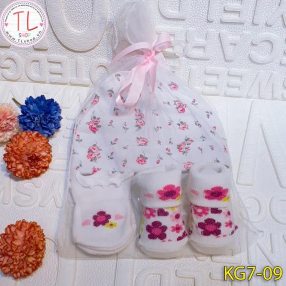 SET NÓN BAO TAY BAO CHÂN SƠ SINH - COMBO NÓN GĂNG TAY VỚ / TẤT SƠ SINH - BỘ 3 MÓN SƠ SINH - ĐỒ DÙNG SƠ SINH