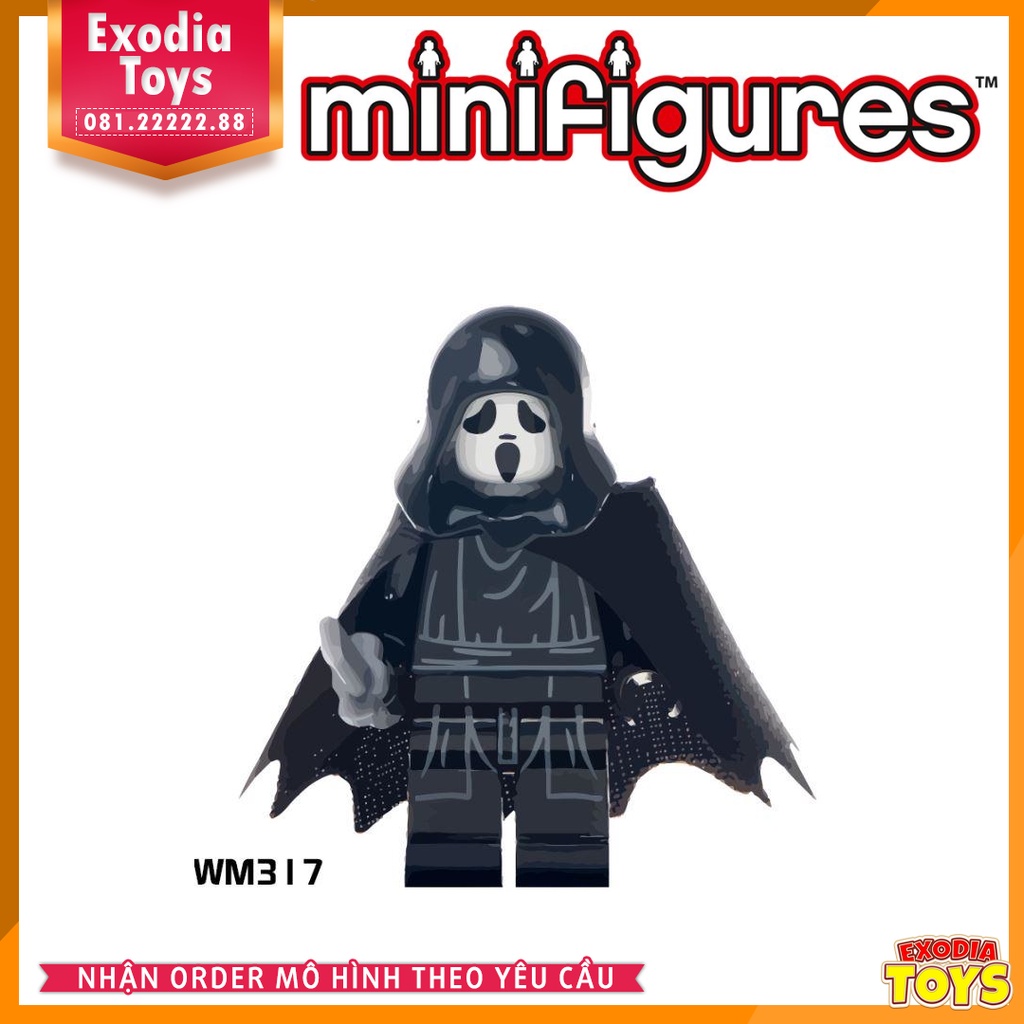 Xếp hình minifigure phim kinh dị Jason Voorhees, Ghostface, Feddy - Đồ Chơi Lắp Ghép Sáng Tạo - WM6003