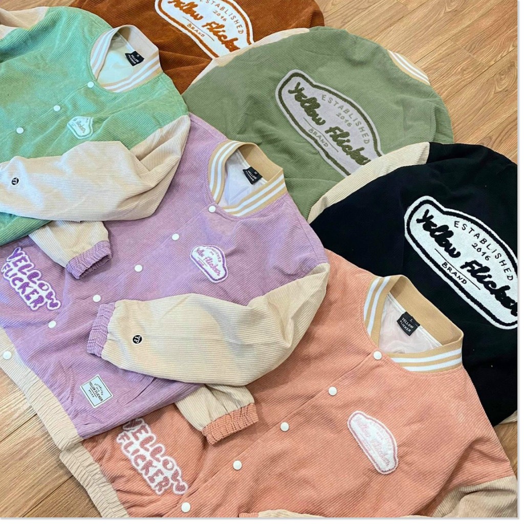 [FREE SHIP TOÀN QUỐC] ÁO KHOÁC KAKI NHUNG PHỐI NÚT BẤM PHONG CÁCH BÓNG CHÀY NHIỀU MÀU CỰC COOL