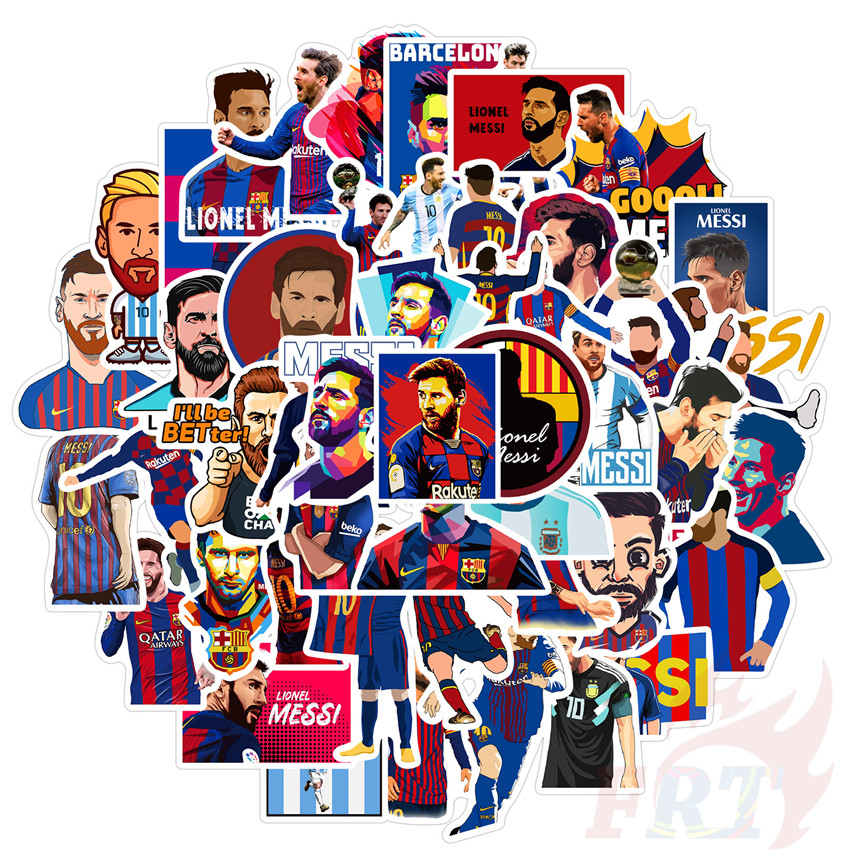 ❉ Leo Messi Series 01 - Famous Football Sports Player Superstar Stickers ❉ 50Pcs/Set Fans Collection Waterproof DIY Fashion Decals Doodle Stickers