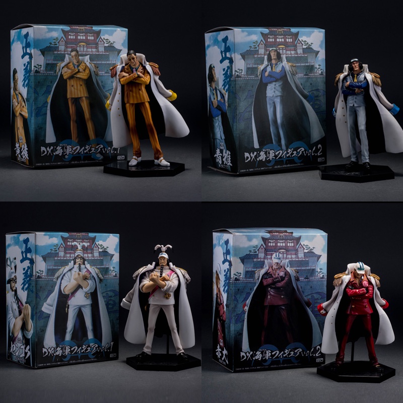 Mô hình One Piece - Mô hình đô đốc hải quân Kuzan Kizaru Akainu 13cm DD01