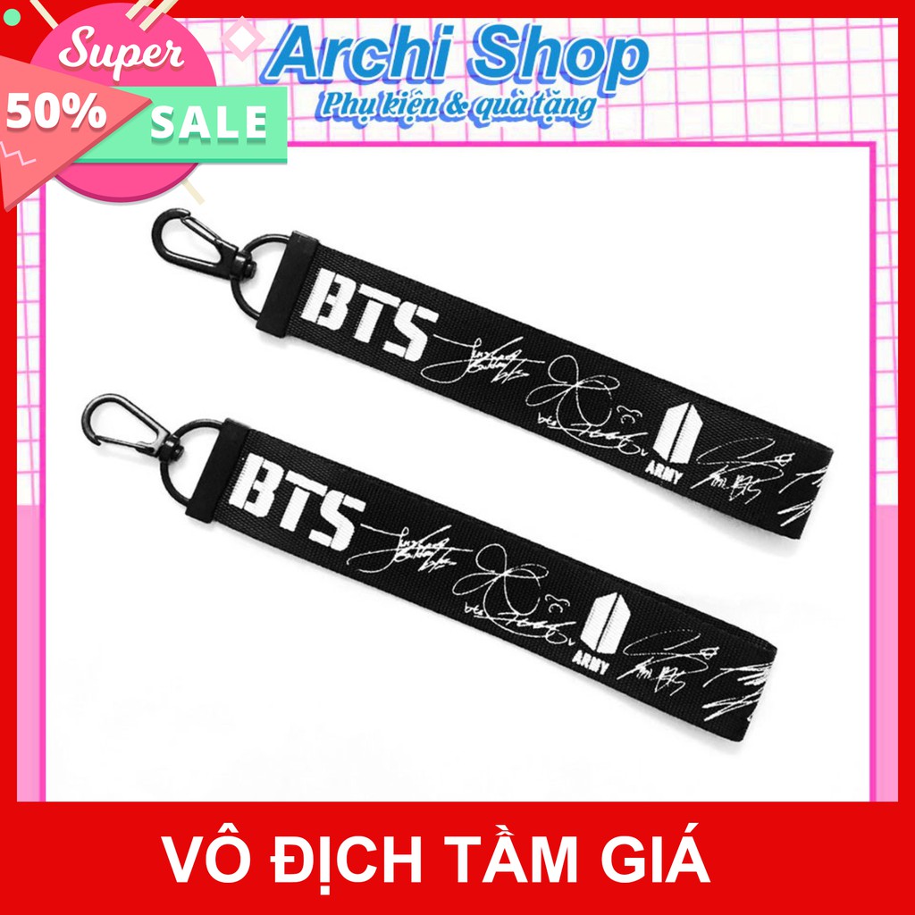 Chuyendokpop Móc khóa nametag chữ kí BTS - Army