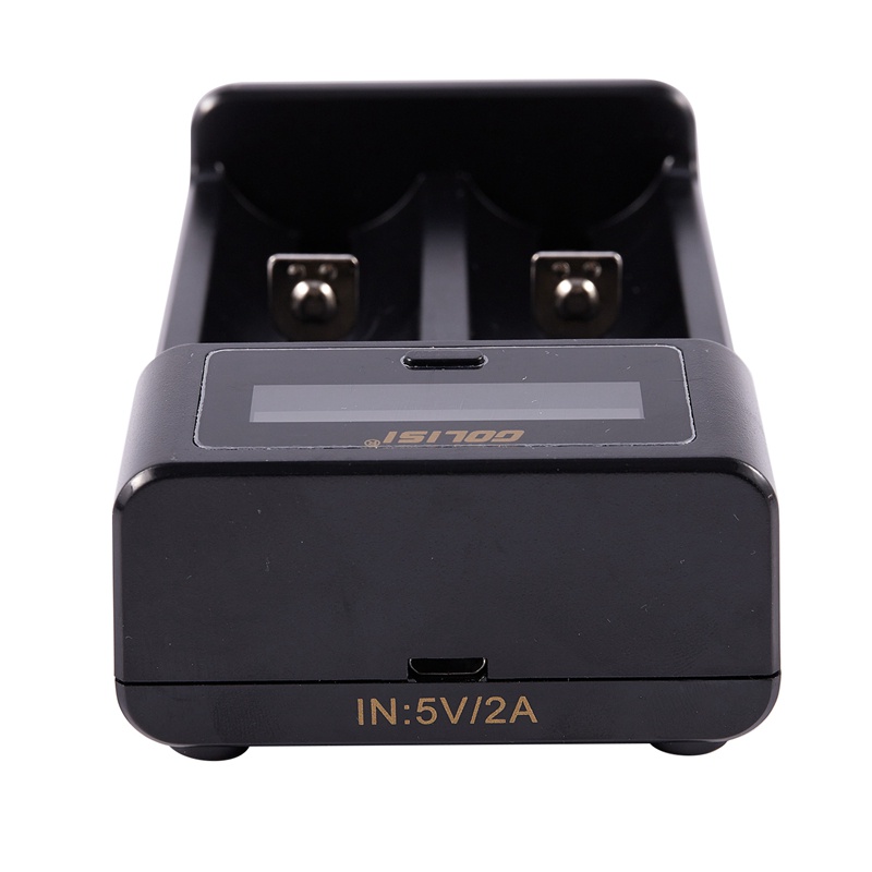 Cục Sạc Nhanh Thông Minh Golisi I2 2.0A Mini Màn Hình Lcd 18650 26650 20700 21700