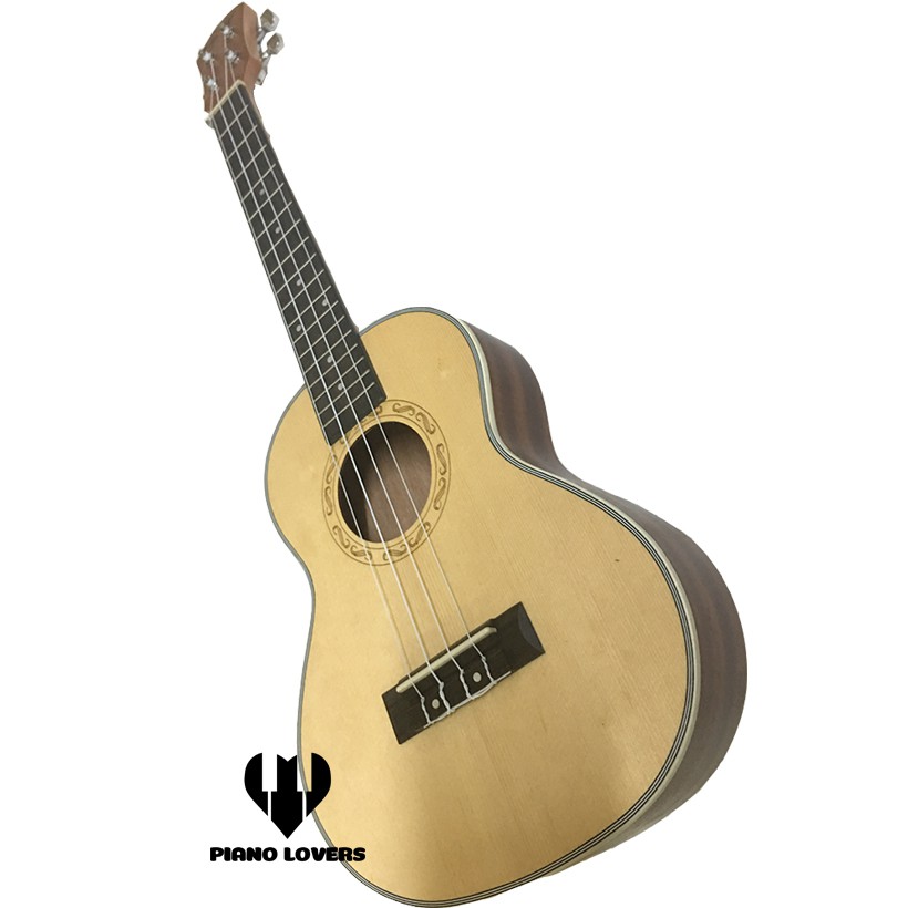 Đàn Ukulele Tenor size 26 Deviser mặt sáng hoa văn - HÀNG CÓ SẴN