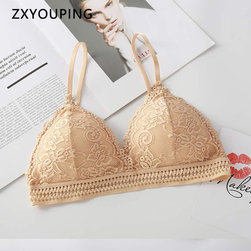 Áo lót ZXYOUPING phối ren có mút nâng ngực quyến rũ dành cho nữ