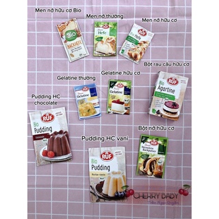 Bột nở / gelatine / bột pudding / men nở / đường vani hữu cơ RUF