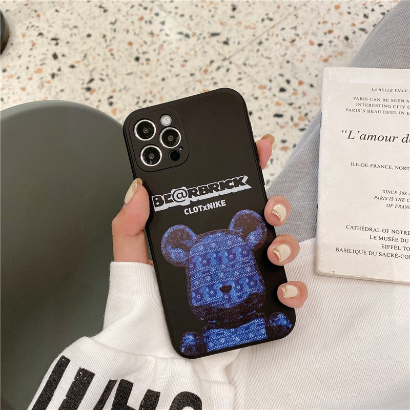 Ốp lưng iphone cạnh vuông in hình BearBrick siêu cool 6s/6plus/6splus/7plus/8plus/x/xs/xs max/11/11promax/12pro/12promax | BigBuy360 - bigbuy360.vn