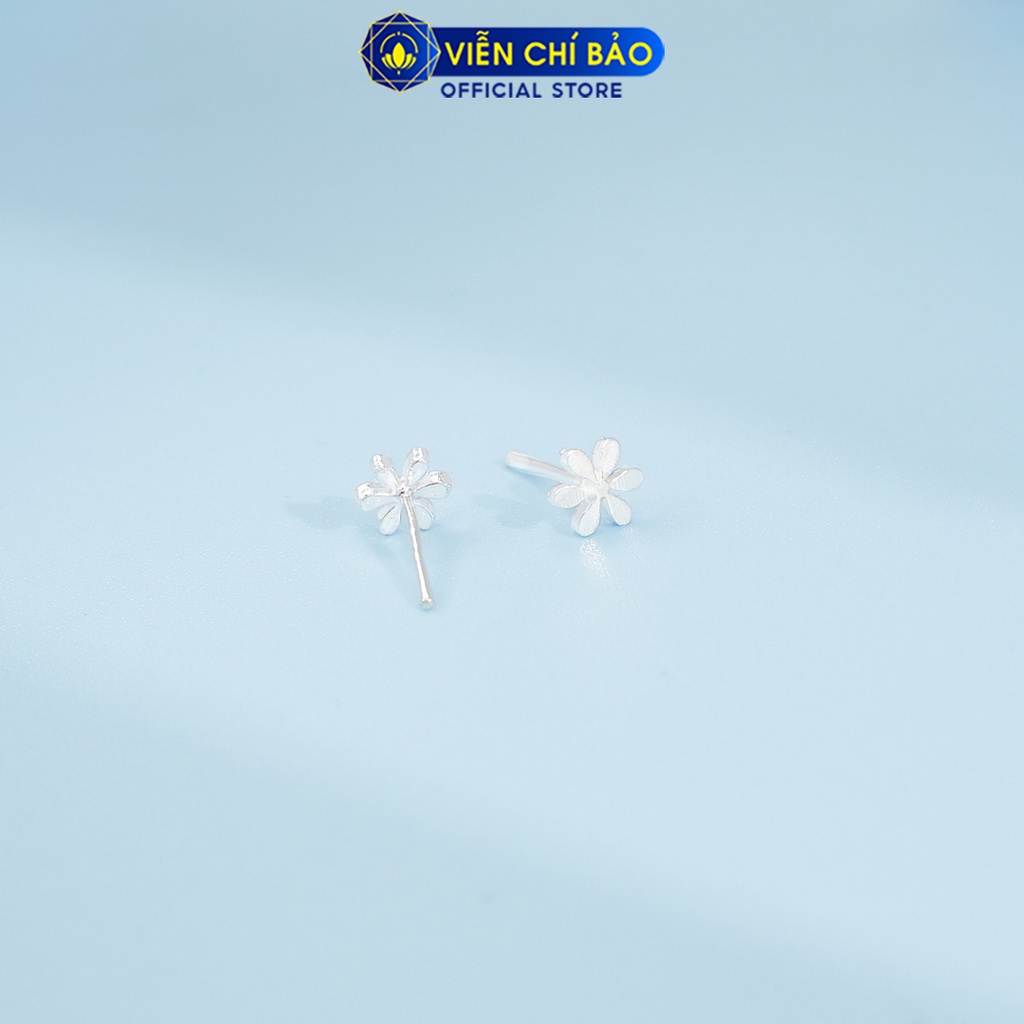 Bông tai bạc nữ hoa Cúc nhí chất liệu bạc 925 thời trang phụ kiện trang sức nữ Viễn Chí Bảo E018x