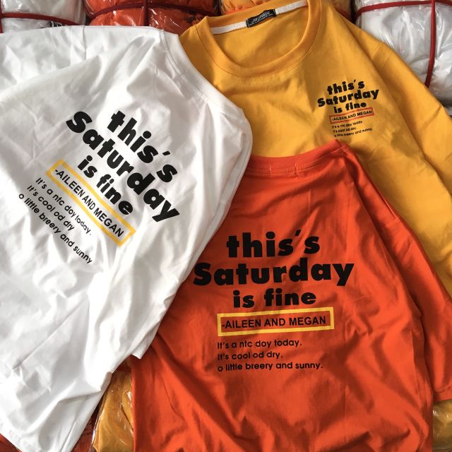 Hình Thật 100% Áo Thun tay lỡ. UNISEX cặp This's Saturday
