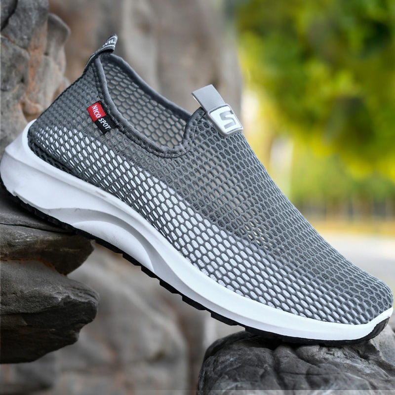 Giày thể thao phối lưới thoáng khí thời trang mùa hè dành cho nam