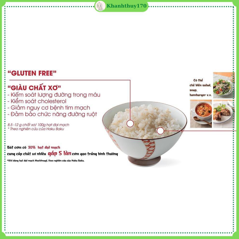 Hạt Đại Mạch HakuBaku  - Giàu chất xơ hỗ trợ giảm cân và kiểm soát đường