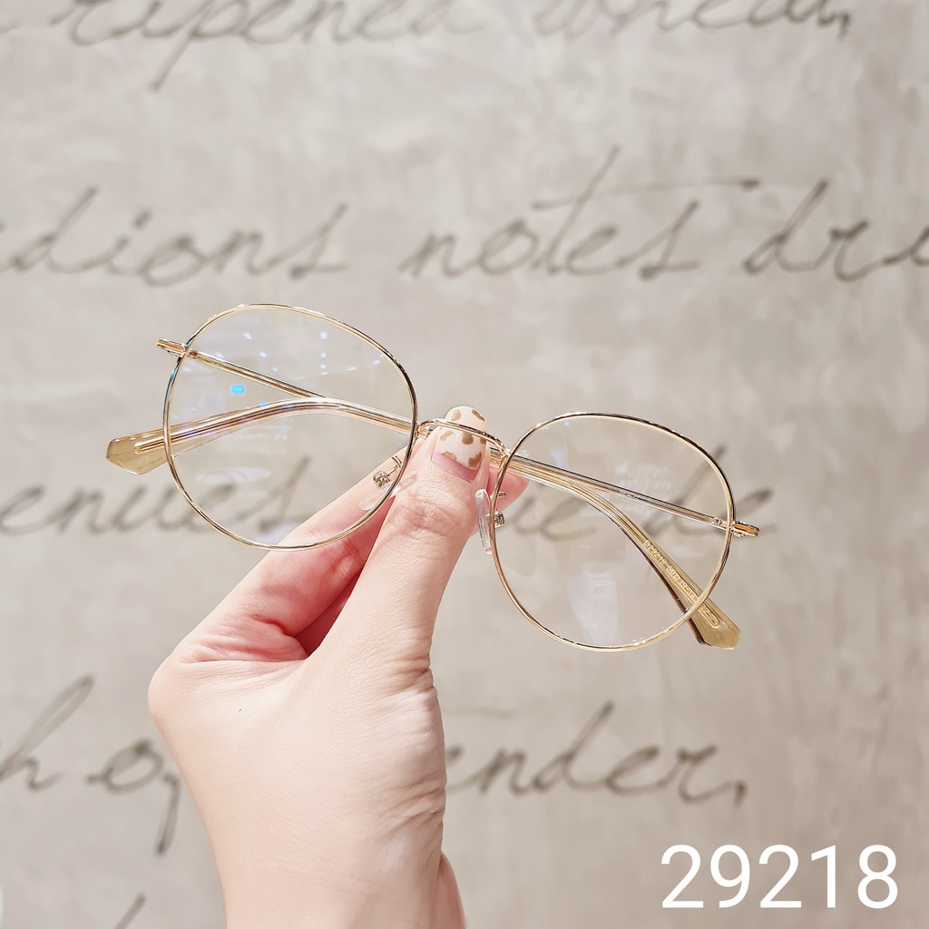 Gọng kính cận nam nữ Lilyeyewear mắt tròn kim loại thanh mảnh nhẹ nhàng thời tran 29218 | BigBuy360 - bigbuy360.vn