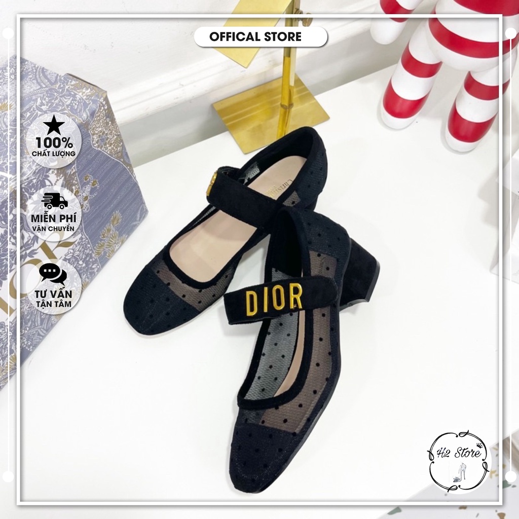 👠👟 Giày cao gót Dior bi lưới fullbox ⚡