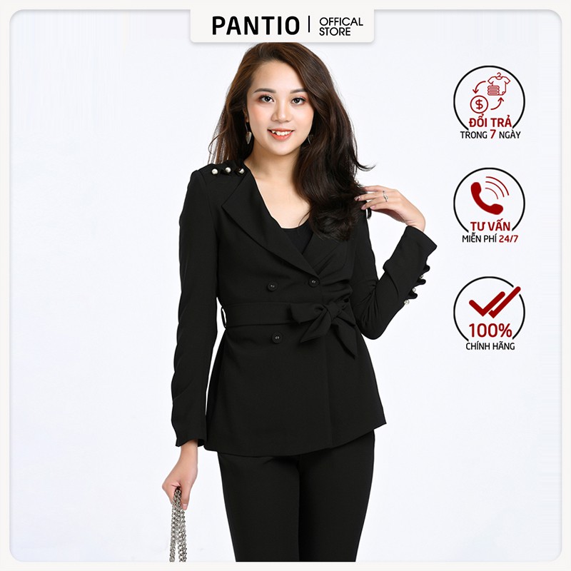 Áo demi dài tay dáng cổ vest trẻ trung  BAD92252 - PANTIO