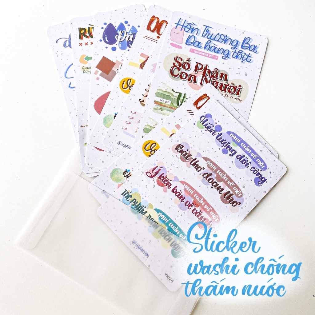 [MỚI 2022] Sticker Tựa Bài Văn Học 12 / Tiêu đề Văn 12 - Sticker Ham Học - Hidari
