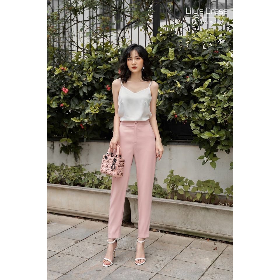 Set Blazer Hồng Phấn 4 cúc dáng ngắn + quần âu by Lilie | BigBuy360 - bigbuy360.vn