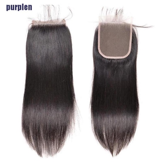 [purplen] Lưới Ren Phía Trước Làm Tóc Giả Thắt Bím