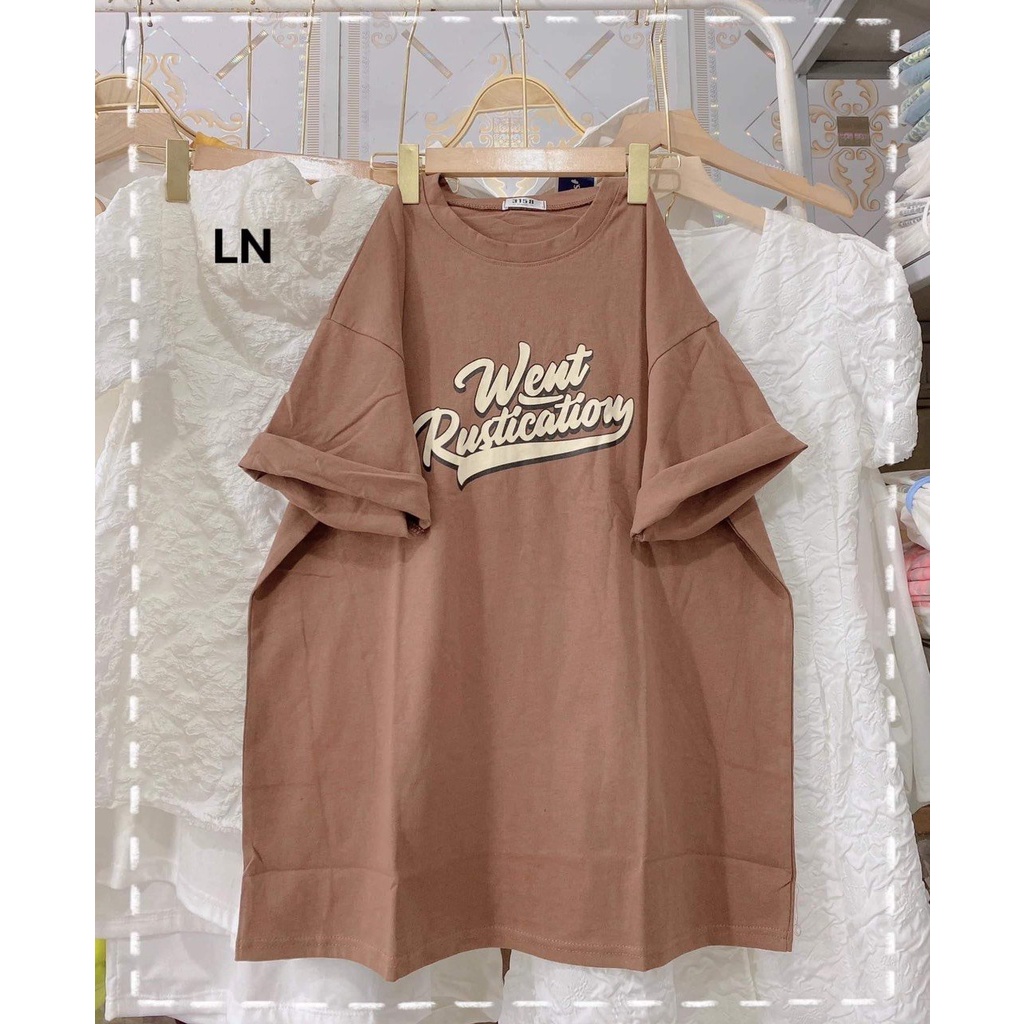 Áo thun nam nữ unisex form thụng rộng tay lỡ,áo phông tum chữ xanh chất cotton màu trắng xanh