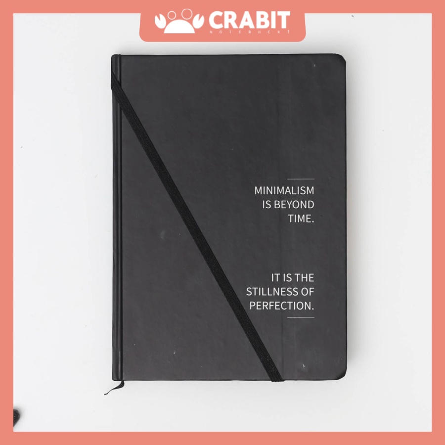 Sổ Grid Đen Crabit - The Black Book 130GSM - Sổ tay ghi chép, làm bullet journal - Sổ Minimalism