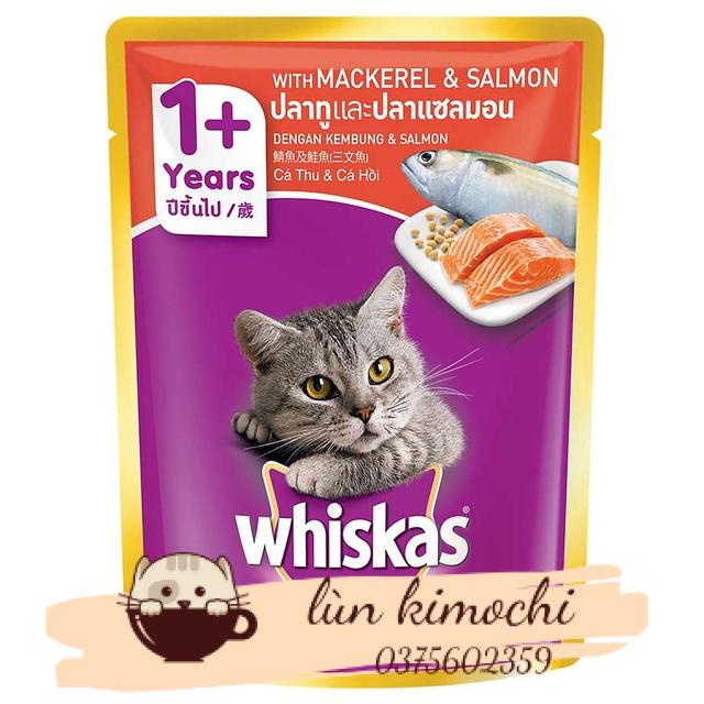 Pate gói whiskas 85g vị bất kì