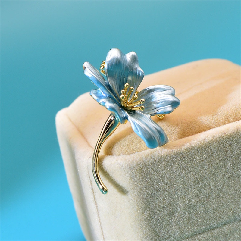 Trâm Cài Áo Hình Hoa Nhỏ Tráng Men Dễ Thương Cho Nữ