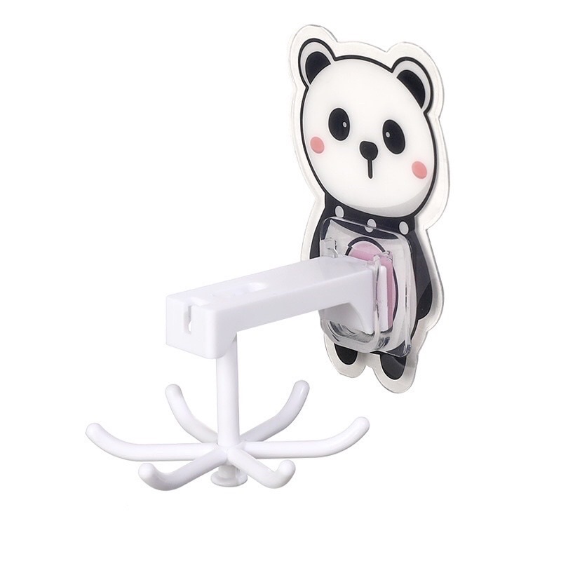 Miếng dán 6 móc treo xoay vật dụng hình thú - M2