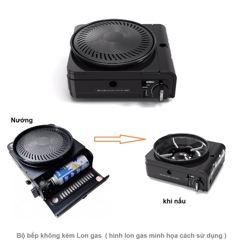 BẾP NƯỚNG GAS KHÔNG KHÓI ĐA NĂNG NAMILUX GS2621PF / GS2923PF HỘP NHỰA