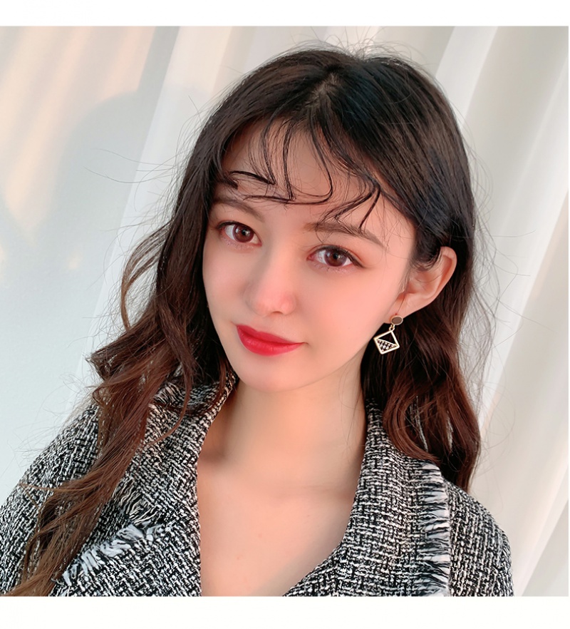 Bông tai mạ bạc phong cách retro Hàn Quốc 2023