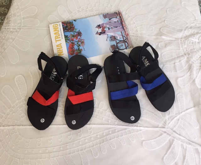 Sandal Nam Nữ/ Giày Xăng-đan Unisex 2 Quai Dù Dành Cho Chân Mỏng Size 36-39 - Lucky Girl shop