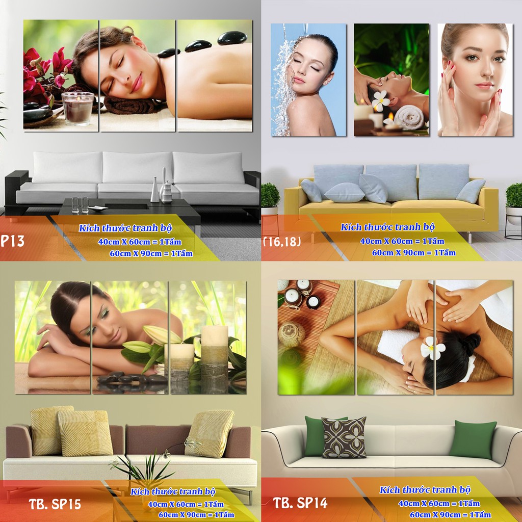 [SALE] BỘ 3 TRANH TREO TƯỜNG TRANH PHÒNG KHÁCH TRANG TRÍ NHÀ CỬA SPA TUYỆT ĐẸP GIÁ RẺ 50X75 [HOT]