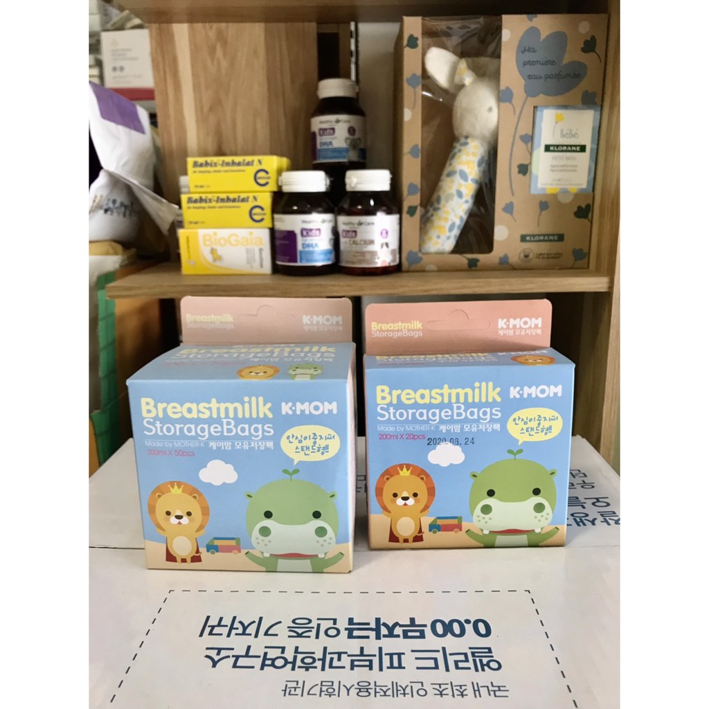 Túi trữ sữa 200ML K-mom Hàn Quốc 20/50T