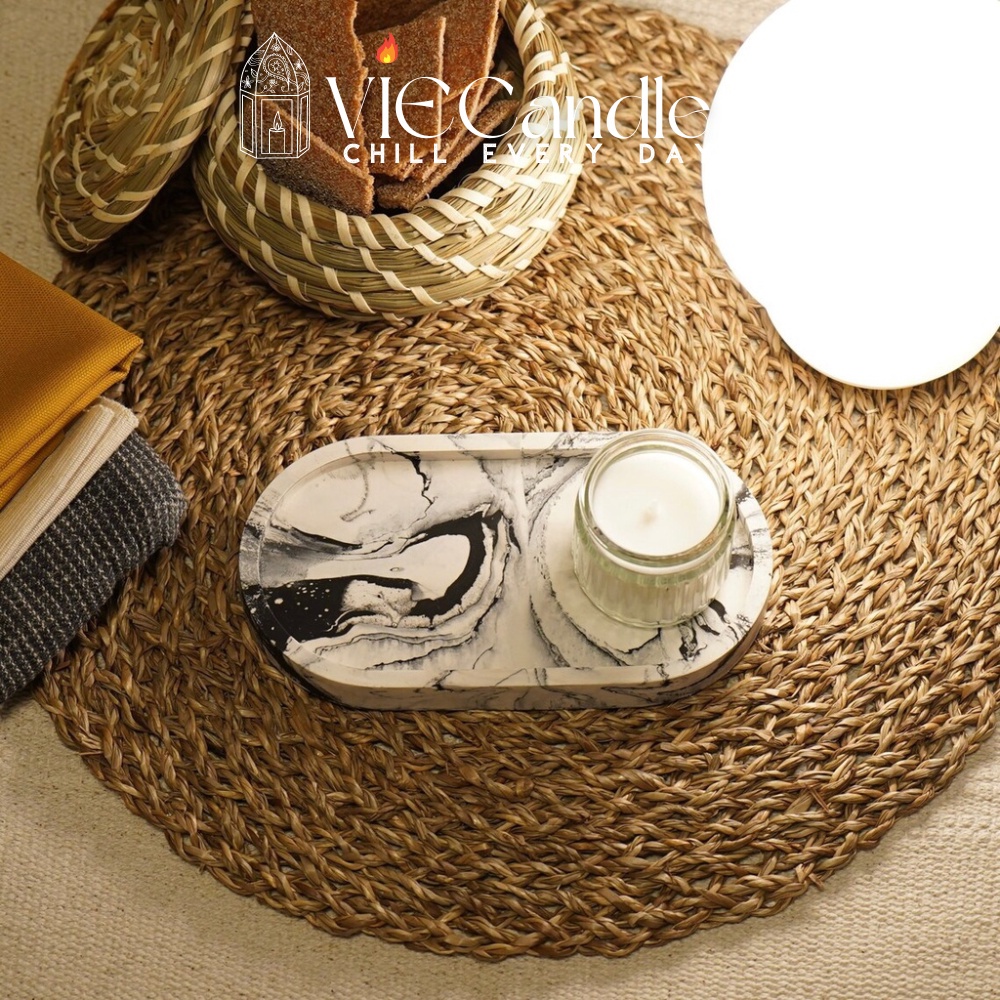 Khay Đựng Deco Chụp Ảnh Sản Phẩm Nến Thơm - Khay Lót Ly Trang Trí Văn Phòng