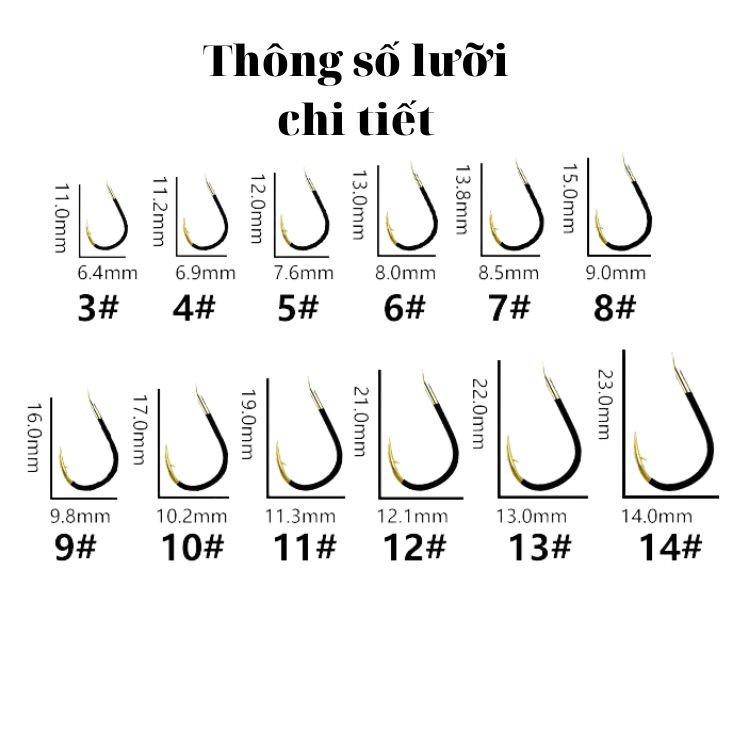 Lưỡi Câu Cá Có Ngạnh CJ Seiko Nhật Bản  Cao Cấp Chuyên Câu Đài, Câu Đơn