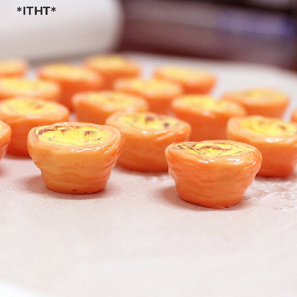 Bộ 10 Mô Hình Bánh Trứng Mini Bằng Nhựa Resin Trang Trí Điện Thoại