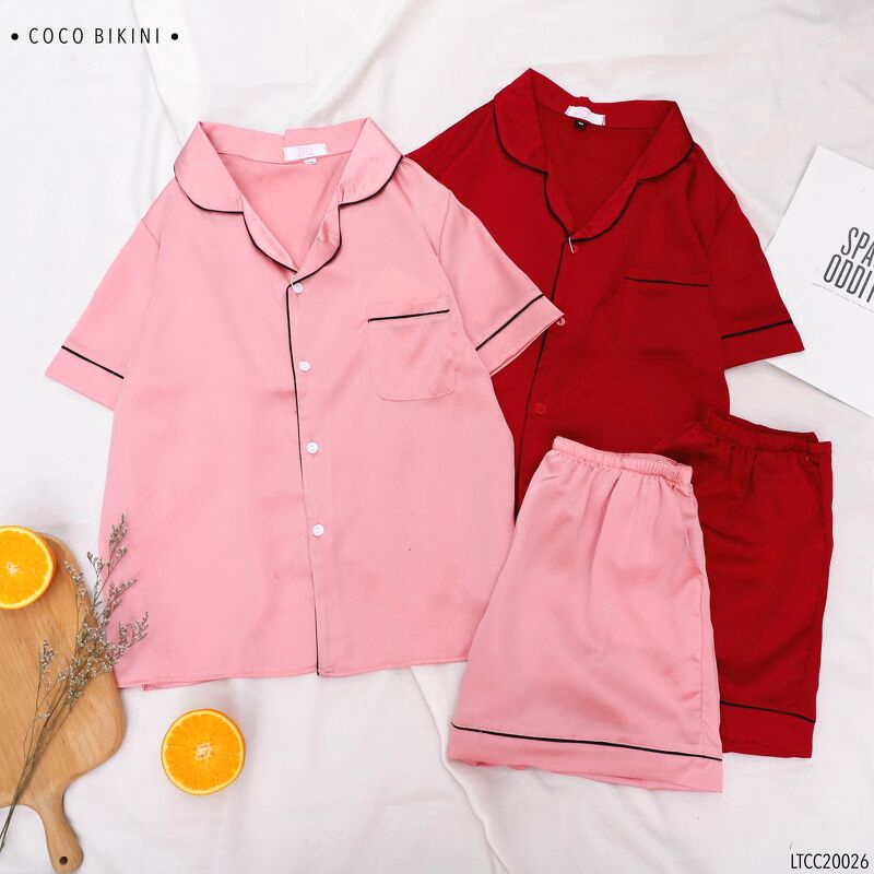 𝑪𝑶𝑪𝑶 𝑩𝑰𝑲𝑰𝑵𝑰 Bộ Đồ Ngủ - Đồ Mặc Nhà Lụa Satin ( LTCC20026 ) | BigBuy360 - bigbuy360.vn