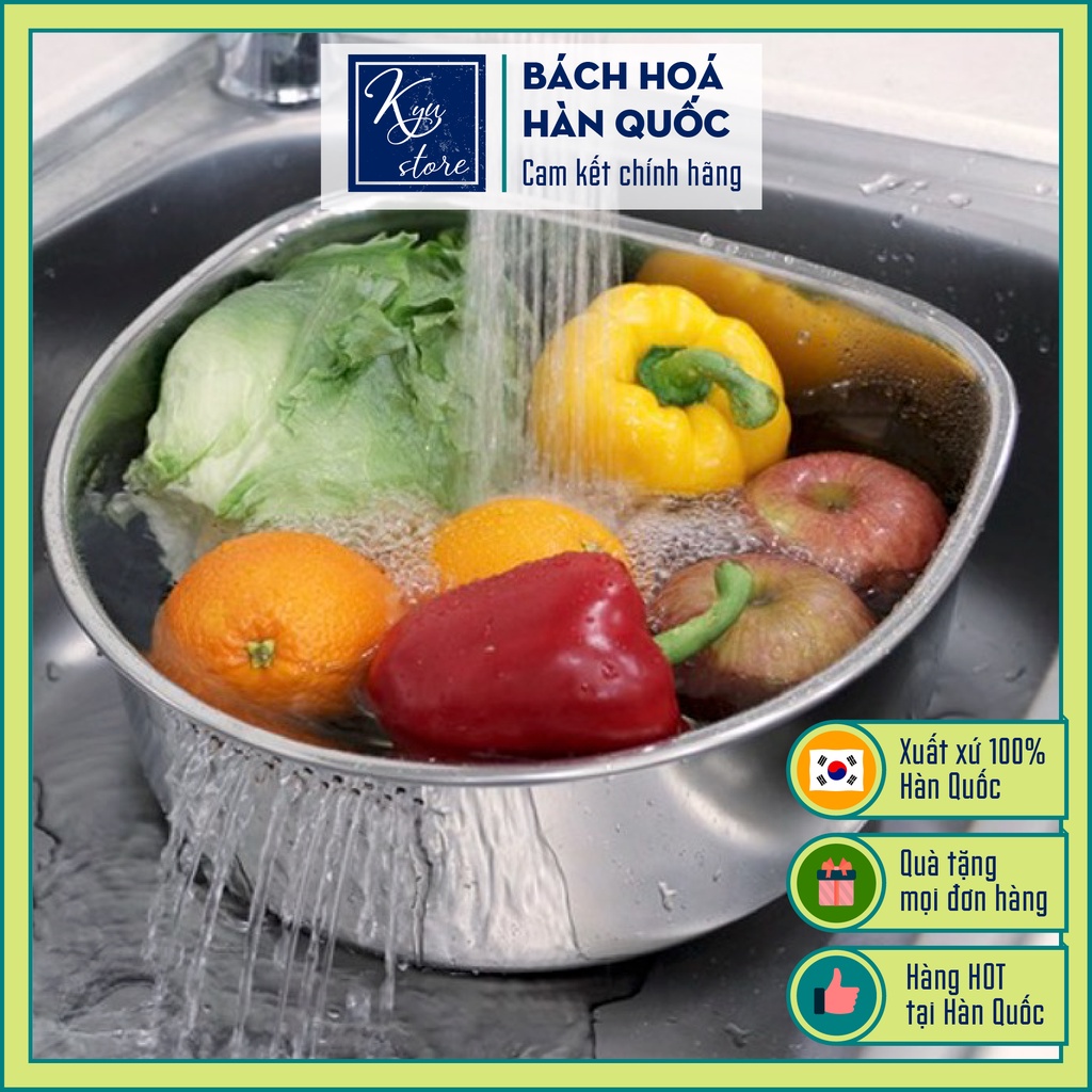 [Hàng mới về] Rổ / Chậu rửa đa năng Cook Charmy | Rổ / Chậu rửa inox bổ sung cho chậu rửa bát 1 ngăn [Hàng nội địa Hàn Quốc]