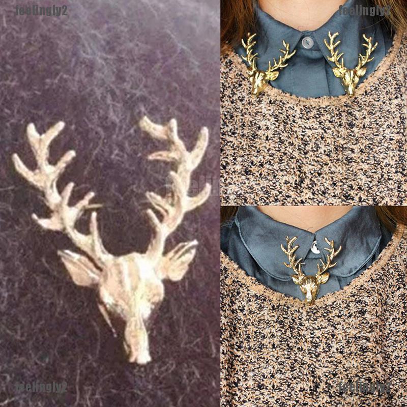 ❤Mặt Trời❤ Trâm Cài Áo Hình Tuần Lộc Thời Trang Cho Nam