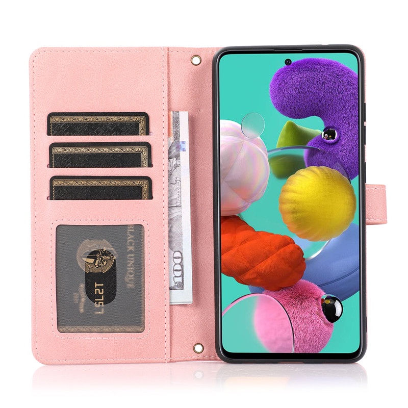 Ốp Điện Thoại Da Pu Kiểu Ví Cho Samsung Galaxy A51 A71 A11 A22 5G A31 A41 A42 M42 M11 A10 M10 A20 A30 A50 A70 A30s A50s A70s